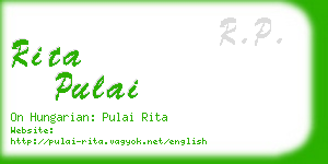 rita pulai business card